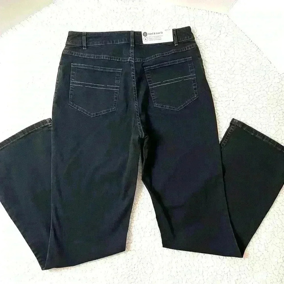 NWT J.Jill Bootcut Tried & True Black Stretch Relaxed Jeans Size 4 - Picture 1 of 13